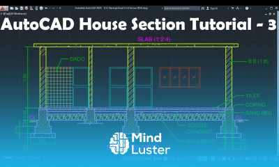 AutoCAD House Section Drawing Tutorial 3 of 3