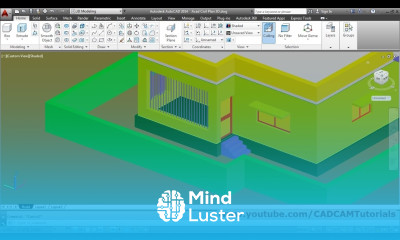 AutoCAD 3D House Modeling Tutorial Beginner Basic 3