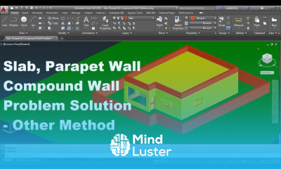 AutoCAD 3D Slab Parapet Wall Compound Wall Problem Solution Other Method