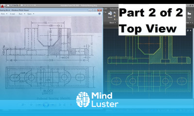AutoCAD 2D Engineering Drawing Tutorials for Beginners Creating Pedestal Bearing Block 2D Drawing