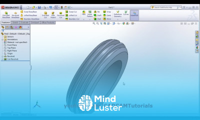 SolidWorks Revolved Boss Base SolidWorks Revolved Cut SolidWorks Tutorials for Beginners 9