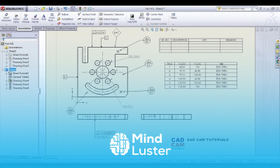 SolidWorks Drawing Drafting Tutorial for Beginners 2 Drawing Sheet Format Annotations Table
