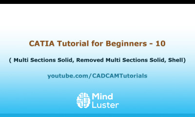 CATIA Tutorial for Beginners 10 CATIA Multi Section Solid Tutorial Spine Guide Coupling