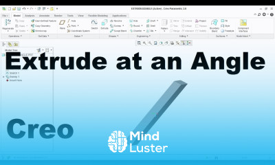 Creo Extrude at an Angle