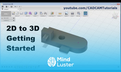 Fusion 360 Tutorial for Beginners 2 2D to 3D Getting Started Fusion 360 Basics Tutorial