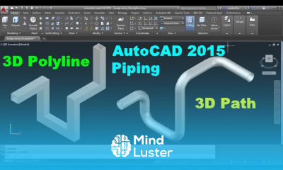 AutoCAD Sweep along 3D Polyline Autocad Sweep 3D Path AutoCAD 2015 Piping