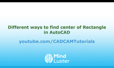 How to find Center of Rectangle in AutoCAD 3 Methods Shown
