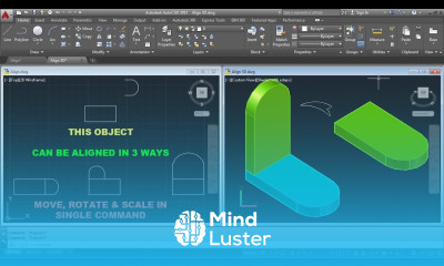 AutoCAD Align Command Tutorial Complete Move Rotate Scale Objects using Single Command