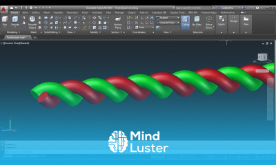 AutoCAD 3D Twisted Pair Wire AutoCAD 3D Cable AutoCAD Rope Sweep Twist