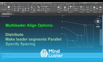 AutoCAD Multileader Align Tutorial AutoCAD Multileader Line Spacing Distribute Parallel