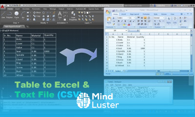 How to Export AutoCAD Table to Excel AutoCAD Table to Text AutoCAD csv Export