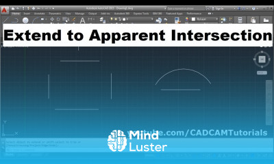 Learn AutoCAD Extend Line to Apparent Intersection AutoCAD Extend Two ...