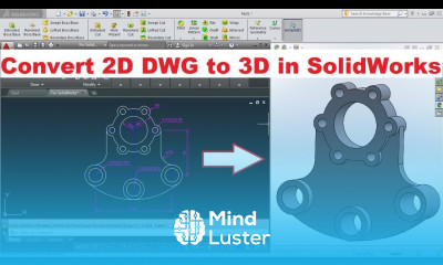 SolidWorks Import DWG as Sketch and Convert 2D DWG to 3D in SolidWorks