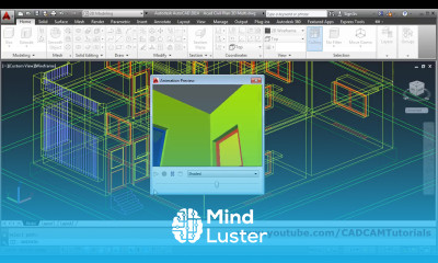 AutoCAD Walkthrough Tutorial AutoCAD 3D House Modeling Tutorial Beginner Basic 8