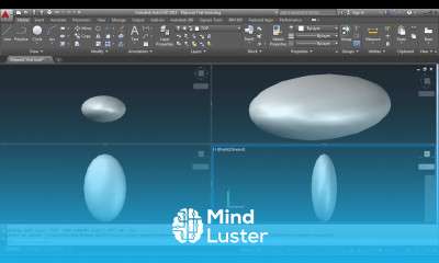 AutoCAD 3D How to Draw Tri Axial Ellipsoid AutoCAD 3D Ellipse
