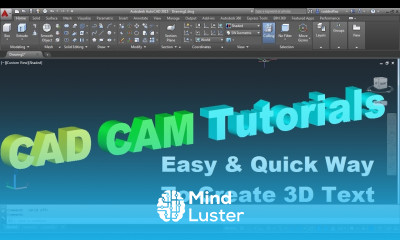 Learn How to Create 3D Text in AutoCAD AutoCAD 3D Text Quick Easy ...
