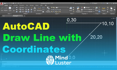 Learn AutoCAD Draw Line with Coordinates - Mind Luster
