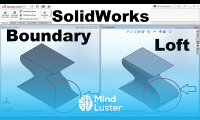 SolidWorks Boundary Boss Base Tutorial and Difference between Loft and Boundary in SolidWorks