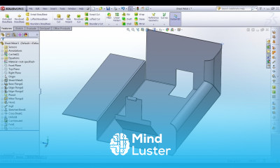 SolidWorks Sheet Metal Tutorial for Beginner 1 Base Flange Tab Edge Flange Miter Flange Hem