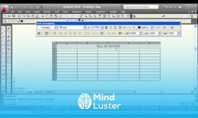 AutoCAD Table Tutorial AutoCAD Table Edit