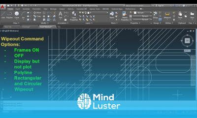 AutoCAD Wipeout Command Tutorial Complete Frame Visible Circle Does not Print Polyline