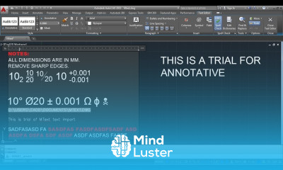 AutoCAD Mtext Command Tutorial Complete Multiline Text Editor Formatting Auto Numbering Bullets