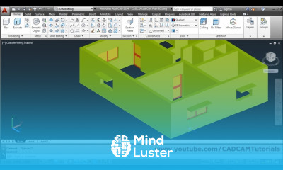 AutoCAD 3D House Modeling Tutorial Beginner Basic 2