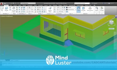 AutoCAD 3D House Modeling Tutorial Beginner Basic 3