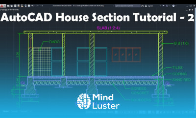 AutoCAD House Section Drawing Tutorial 2 of 3