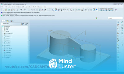 Pro Engineer Tutorial for Beginner 5 Pro E Profile Rib and Mirror Tool
