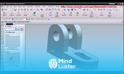 Siemens Nx CAD Basic Modeling Training Tutorial for Beginner 2 UG NX