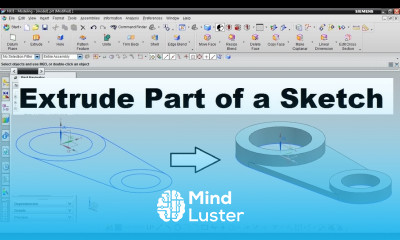 NX Extrude Part of a Sketch Multiple Extrude from one Sketch Siemens NX Tutorials