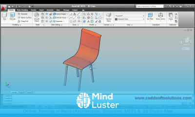 AutoCAD 3D Chair Model Tutorial AutoCAD 2010 Download DWG Block Free