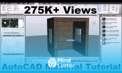 AutoCAD 3D Materials Tutorial AutoCAD 2010 Apply Mapping Create Material
