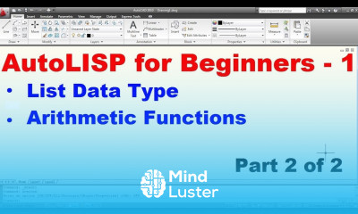 AutoCAD Programming in autocad for beginners Tutorial - Mind Luster image.