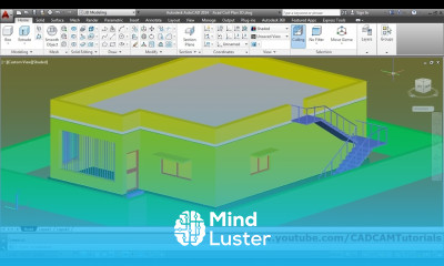 AutoCAD 3D House Modeling Tutorial Beginner Basic 4