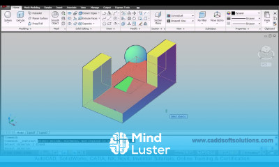 AutoCAD 3D Union Subtract Intersect Command Tutorial AutoCAD 3D Hole AutoCAD 2010