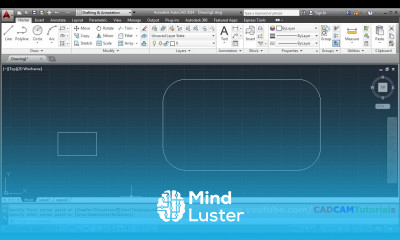 AutoCAD Draw Rectangle with Dimensions Rounded Corners