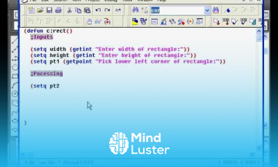 Learn AutoLISP Programming Tutorial 3A - Mind Luster
