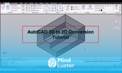 AutoCAD 3D to 2D Conversion Tutorial Flatshot Command AutoCAD 2010