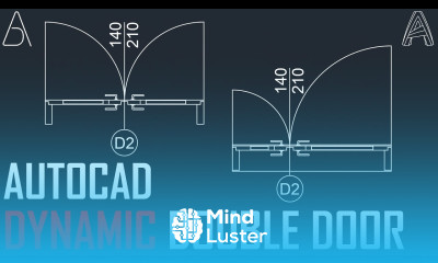 Dynamic Double Door AutoCAD
