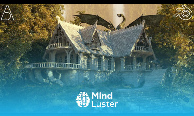 The Lord of the Rings Elven Village Blender 3D