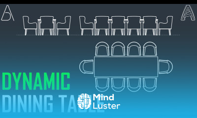 Dynamic Dining Table AutoCAD Advanced