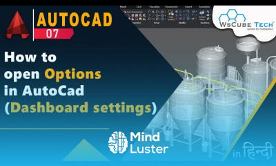 How to Open Options in AutoCad Dashboard Settings AutoCad Tutorial for Beginner 7 WsCube Tech
