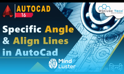 Specific Angle Align Lines in AutoCad हिंदी में AutoCad Line Command Tutorial 16