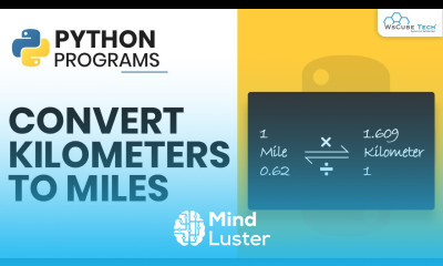 Python Program to Convert Kilometers to Miles Hindi Python Tutorial