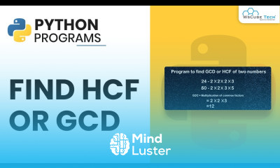 HCF GCD of Two Numbers Python Program