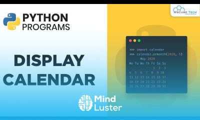 Python Calendar Display Calendar in Python Programming Calendar CODE in Python