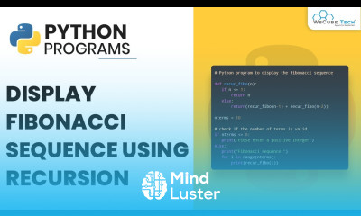 Display Fibonacci Sequence Using Recursion Python Program
