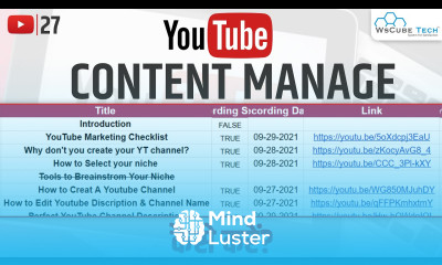 How to Manage Plan YouTube Content YouTube Content Calendar